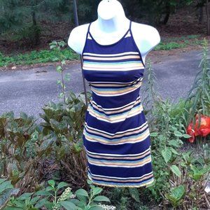Revamped Sporty stripped tie back dress